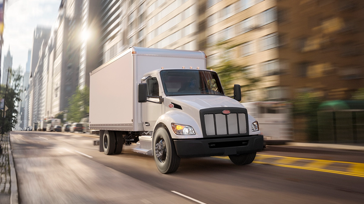 Peterbilt 535 White Delivery Truck